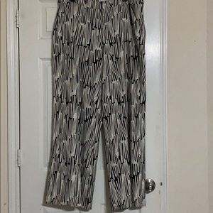 Patterned wide leg trousers